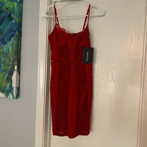 Pretty Little Thing Red Bodycon Dress